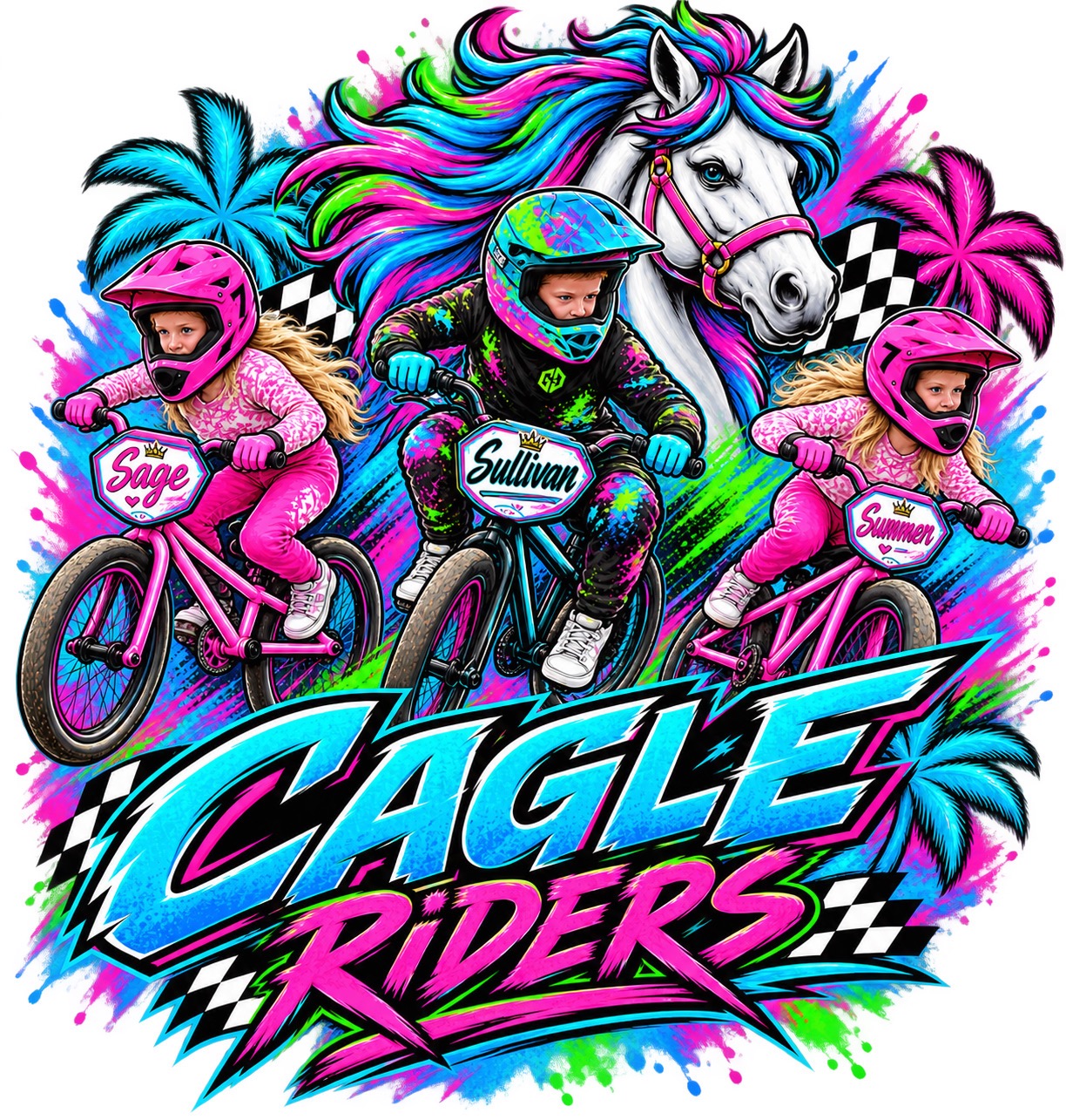 Cagle Riders illustrated team logo